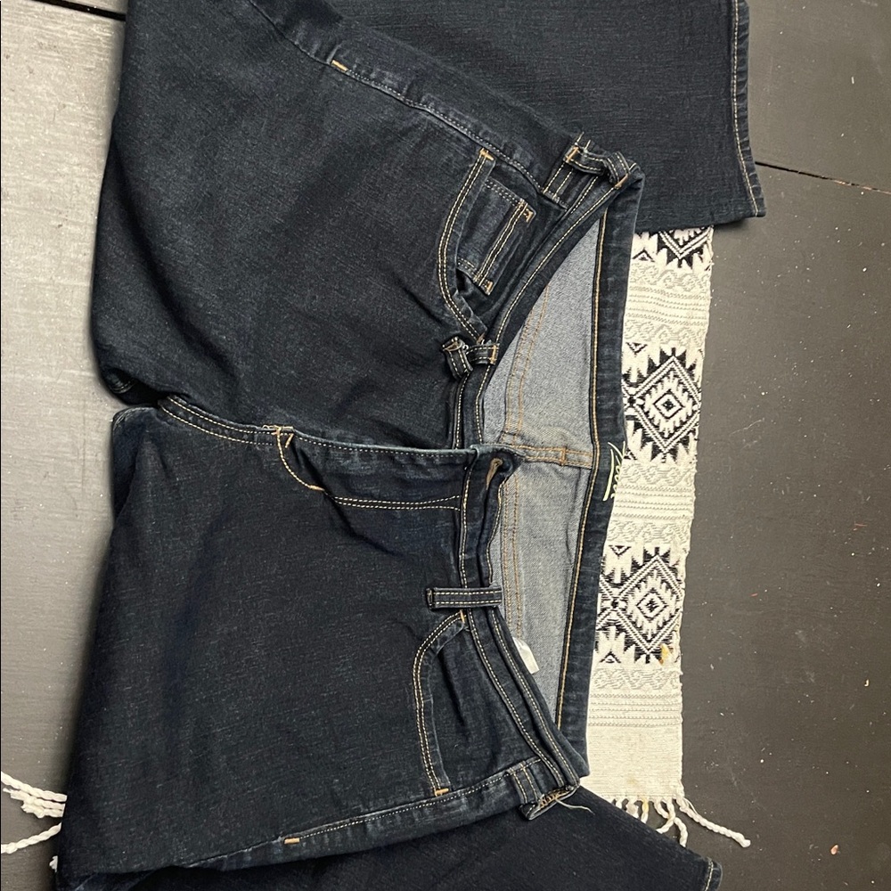 Dark Blue Denim Capris